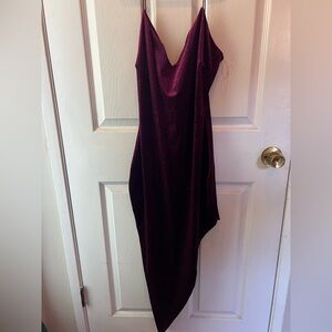 Elegant Burgundy Women's Dress